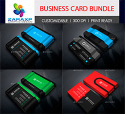 3套个性的商业名片模板：3 in 1 Business Card Bundle